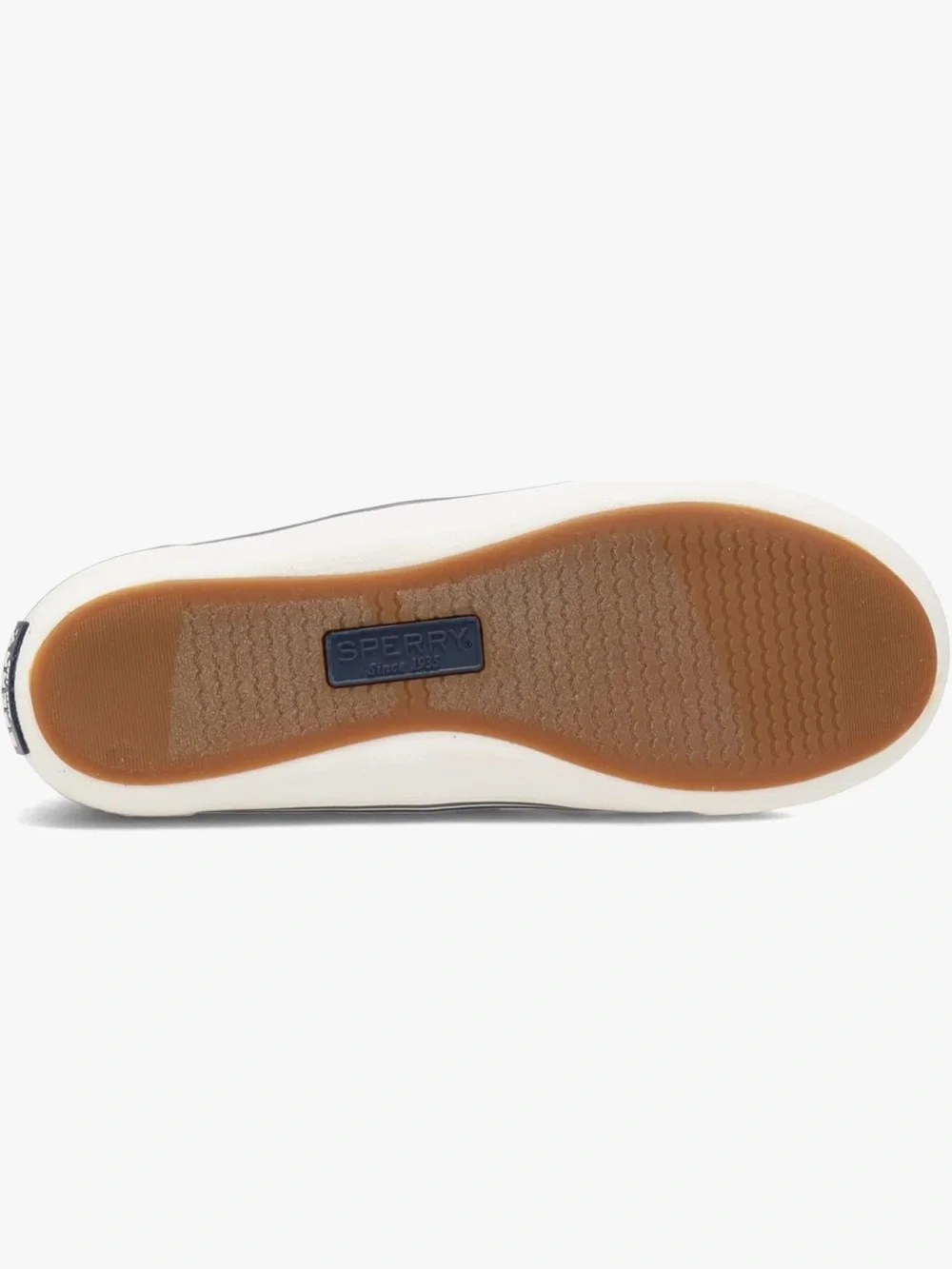 Sperry Gray Canvas Women's Boat Shoe with Tan Laces